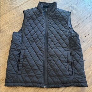 Men’s Tahari Quilted Vest, Black, EUC